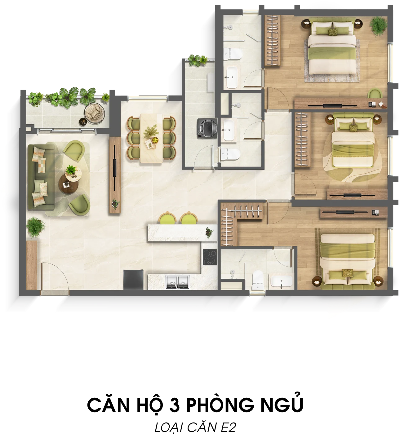 3 bedrooms · E2