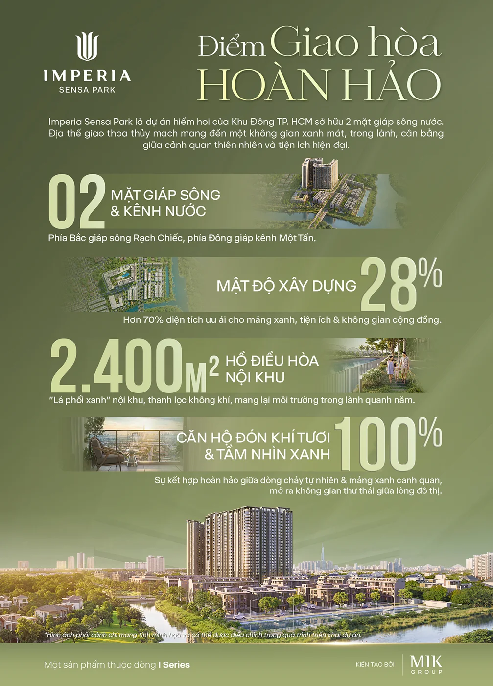 Lợi thế hai mặt giáp sông nước
