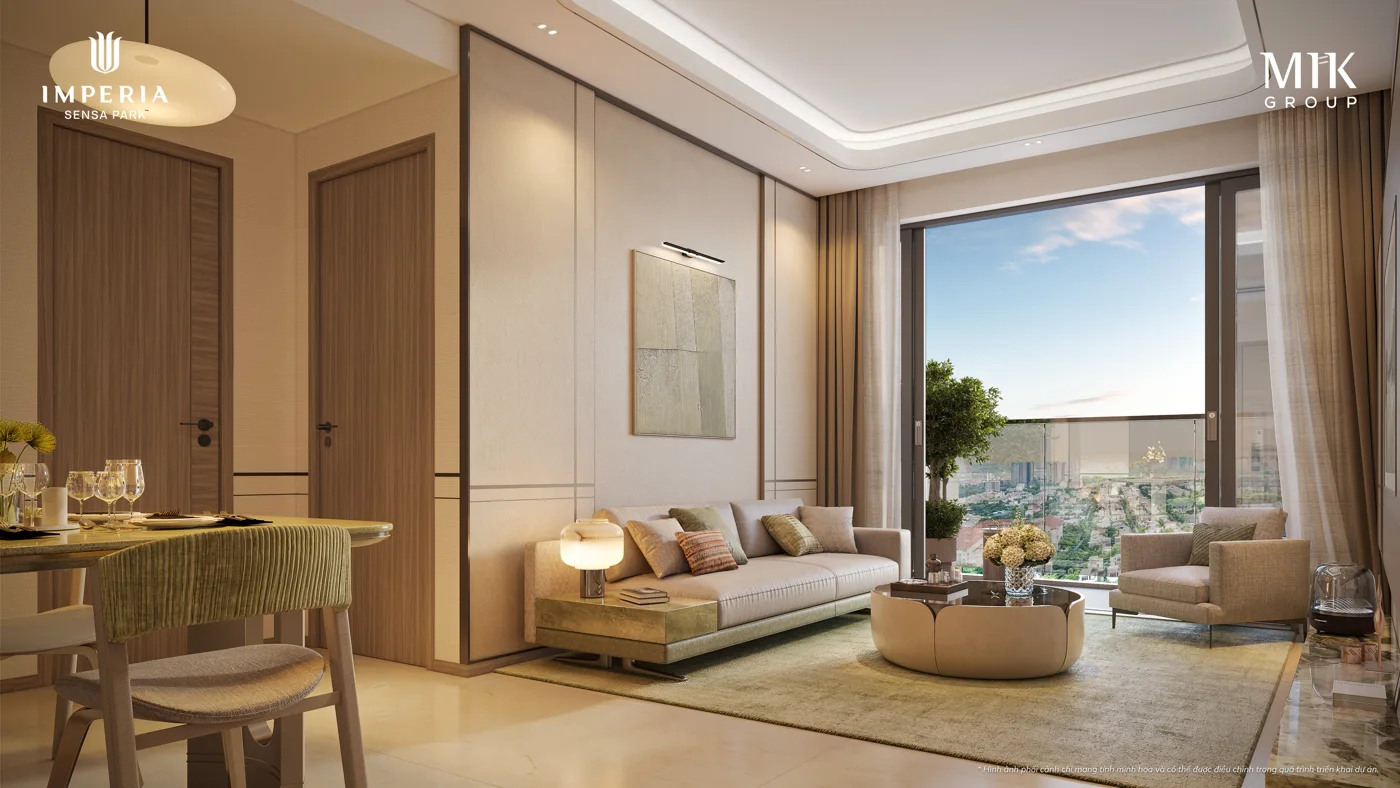 Phối cảnh phòng khách căn hộ