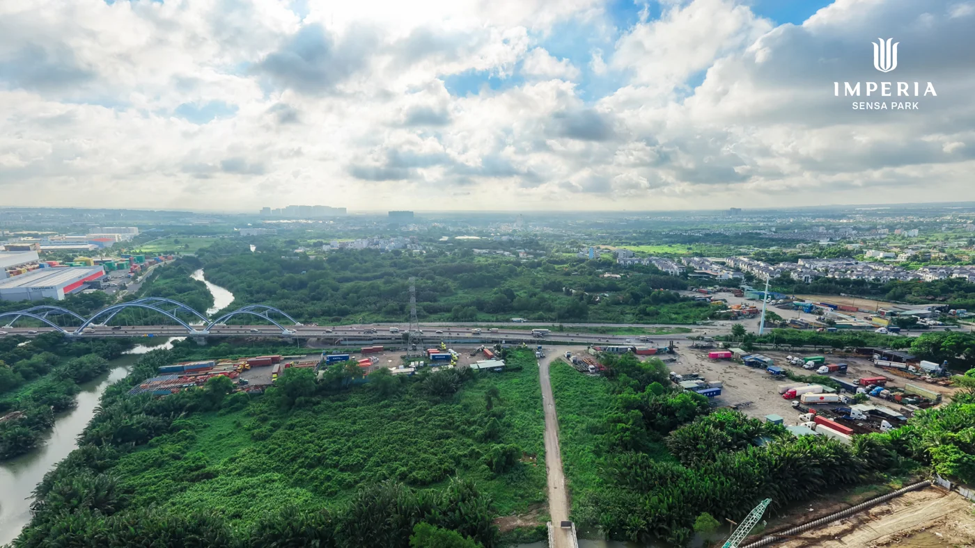 Hình ảnh hướng nhìn phía Đông từ tầng 25 trong bộ tài nguyên dự án